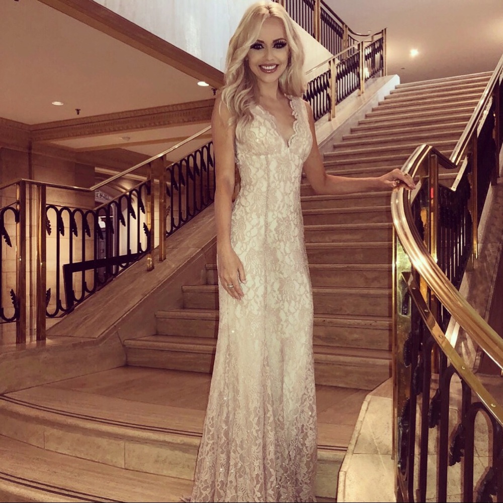 Light blush gown